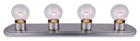 Canarm IVLBS14BPT Vanity Light, 60 W, 4-Lamp, G Lamp, Brushed Pewter Fixture