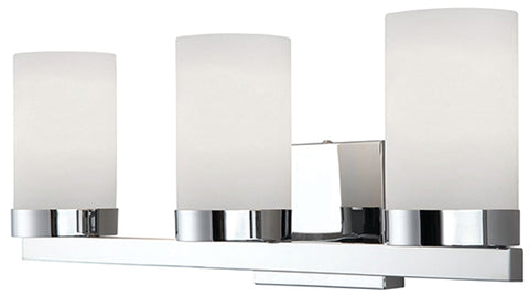 Canarm IVL429A03CH Vanity Light, Chrome Fixture, 100 W, 3-Lamp, A Lamp, Steel Fixture