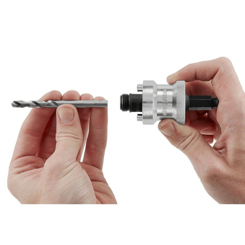 Lenox SNAP-BACK LXAH9912PBM Quick Change Hole Saw Arbor, 1/2 in Shank, 1-1/4 to 6 in Dia Bit, Hex Shank
