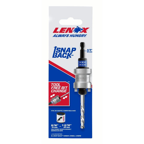 Lenox LXAH9938PBM Hole Saw Arbor, 3/8 in Shank, Hex Shank