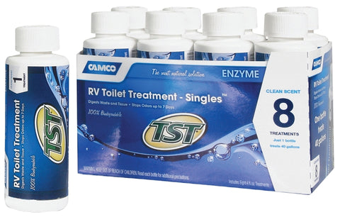 Camco USA 41501 RV Toilet Treatment, Clear/Translucent Blue, 4 oz Bottle, Liquid, Fresh Fragrance