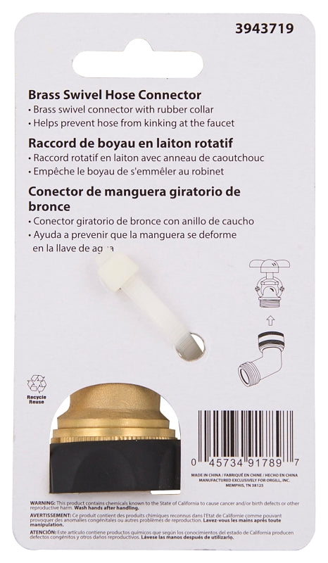 Landscapers Select GT62003 Hose Connector, Female and Male, Brass, Brass, For: Hose Couplings