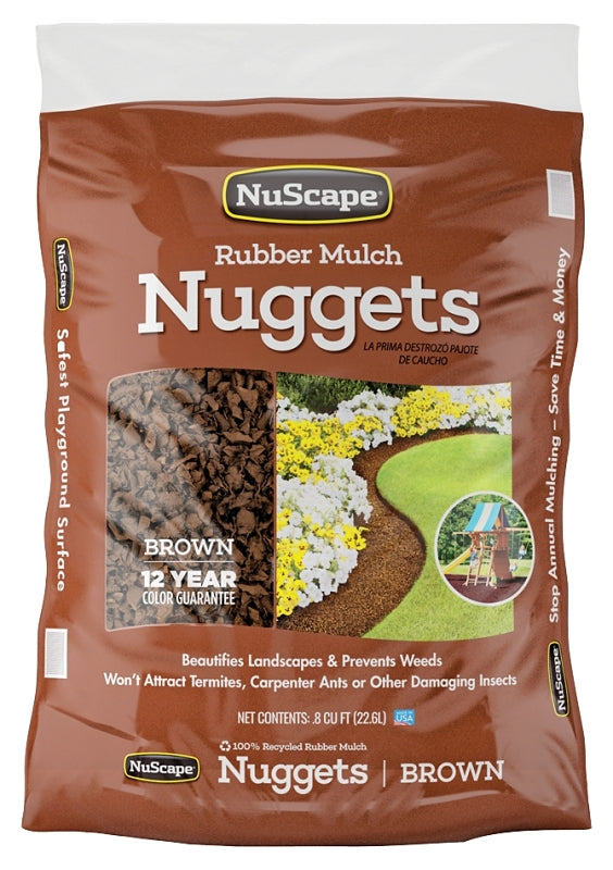 GroundSmart GSNG08BN72 Landscape Mulch, Rubber, Mocha Brown, 0.8