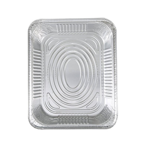 Glad BBP19935 Disposable Steam Pan, Aluminum, Silver, 12-1/2 in L, 10-1/4 in W, 2-1/2 in H, Dishwasher Safe: No, Pack of 24