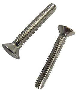 Danco 9D000 Series 88933 Tub/Shower Overflow Plate Screw, Steel, Chrome