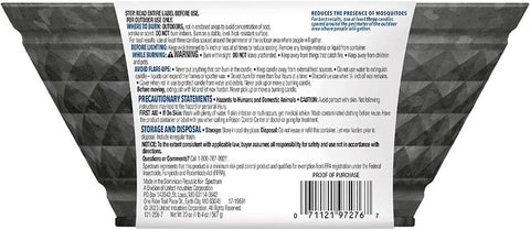 Cutter HG-97395 Candle, White, Citronella, Mint, 24 hr Burn Time, 20 oz
