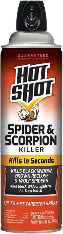 Hot Shot HG-97402 Spider and Scorpion Killer, Liquid, Sprayer Application, Indoor, Outdoor, 16 oz Aerosol Can