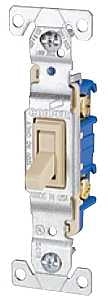 Eaton Wiring Devices 1301V Toggle Switch, Ivory, Silver Contact, 15 A, 120 V, Polycarbonate Housing Material, Pack of 10