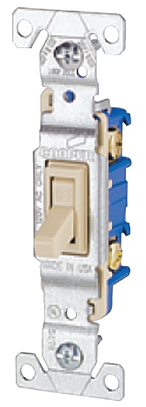 Eaton Wiring Devices 1301V Toggle Switch, Ivory, Silver Contact, 15 A, 120 V, Polycarbonate Housing Material, Pack of 10