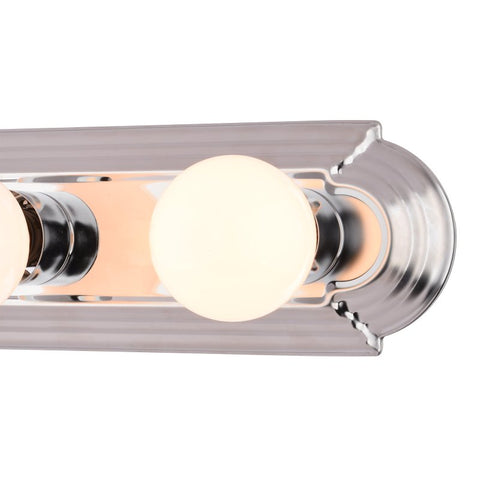 Boston Harbor 046043-CHROME Vanity Bar Fixture, 100 W, 3-Lamp, G Lamp, Steel Fixture, Polished Chrome Fixture