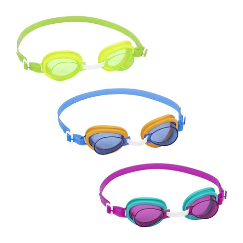 Bestway 21002-Green Swimming Goggles, Green Lens, Silicone Frame, Adjustable Strap