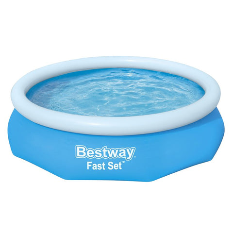 Bestway Fast Set 57269E Inflatable Above Ground Pool Set, Round, 961 gal Capacity, Blue