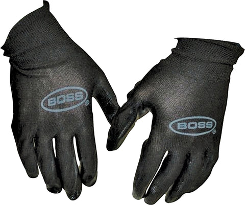 Boss Grip Series B31091-L-5P Regular Weight Coated Gloves, Men's, L, 8 to 8-3/8 in L, Elastic Knit Cuff, Nitrile Coating
