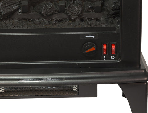 Comfort Glow EQS5140 Electric Stove, 120 V, Thermostat Control, Steel, Black