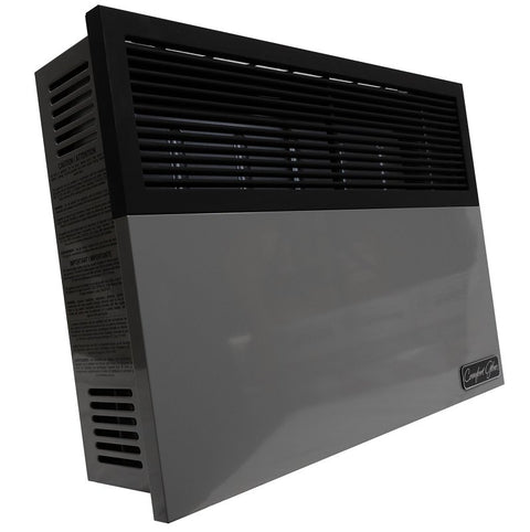 Comfort Glow DVP25 Direct Vent Wall Heater, LP, 25,000 Btu/h BTU, 750 sq-ft Heating Area, 70 % Efficiency, Black/Gray
