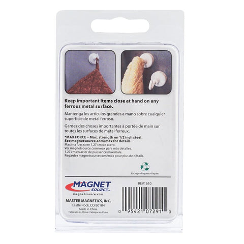 Magnet Source 07291 Magnetic Hook, 2-Hook, 14 lb