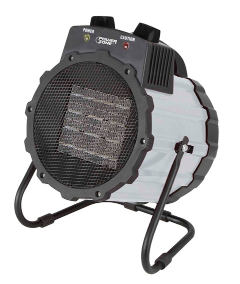 PowerZone BNT-15B2 Ceramic Utility Heater, 12.5 A, 120 V, 750/1500 W, 2-Heat Setting, Grey