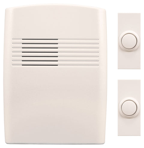Heath Zenith SL-7312-03 Doorbell Kit, Wireless, 85 dB, White
