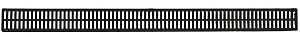 NDS 543 Mini Channel Grate, 3 ft L, 2-3/4 in W, 1/4 x 5/16 in Grate Opening, Polypropylene, Black, Pack of 12