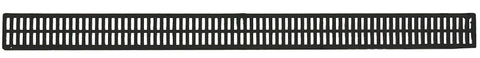 NDS 543 Mini Channel Grate, 3 ft L, 2-3/4 in W, 1/4 x 5/16 in Grate Opening, Polypropylene, Black, Pack of 12
