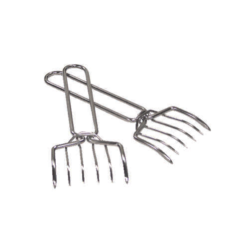 Grill Mark Silver Stainless Steel Meat Claws