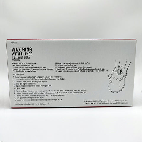 Ace Wax Ring with Flange For 3 in. and 4 in. Waste Lines