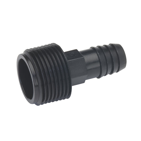 B&K 3/4 in. MPT X 1/2 in. D Barb Plastic Adapter 1 pk