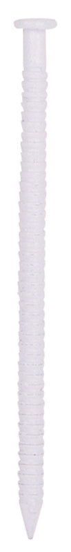 ProSource NTP-162-PS Panel Nail, 15D, 1-5/8 in L, Steel, Painted, Flat Head, Ring Shank, White, Pack of 4