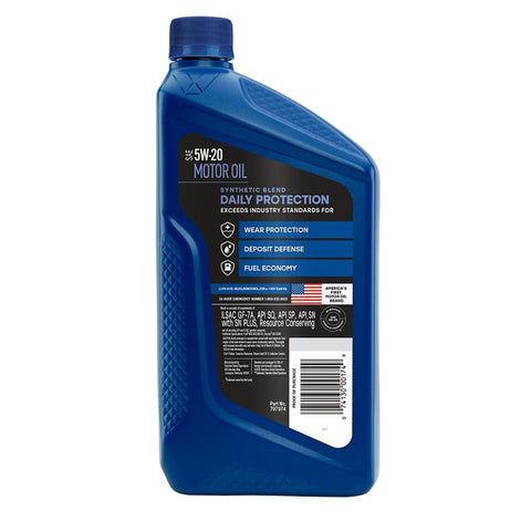Valvoline 797974 Motor Oil, 5W-20, 1 qt Bottle, Pack of 6