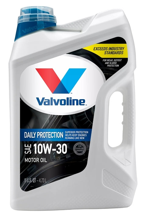 Valvoline Daily Protection 881156 Synthetic Blend Motor Oil, 10W-30, 5 qt Jug, Pack of 3