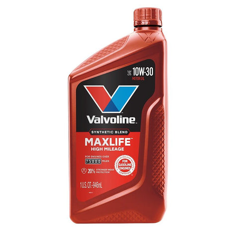 Valvoline 797976 Synthetic Blend Motor Oil, 10W-30, 1 qt Bottle, Pack of 6