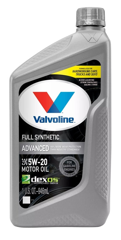 Valvoline VV927 Motor Oil, 5W-20, 1 qt Bottle, Pack of 6