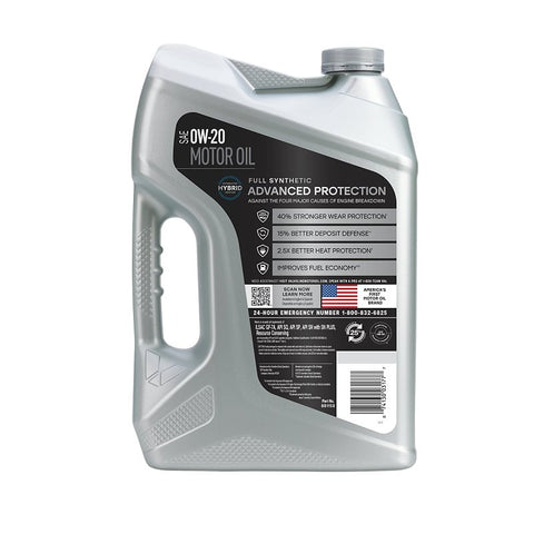 Valvoline 881150 Motor Oil, 0W-20, 5 qt, Pack of 3