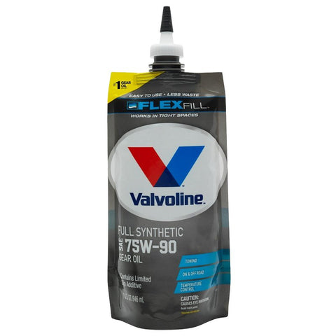 Valvoline FlexFill 889785 Advanced Full Synthetic Gear Oil, 75W-90, 1 qt Pouch, Pack of 4