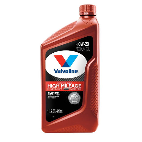 Valvoline 833002 Motor Oil, 0W-20, 1 qt, Bottle, Pack of 6