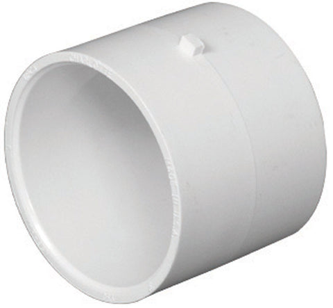 Charlotte Pipe 3 in. Dia. x 3 in. Dia. Hub To Hub PVC Coupling