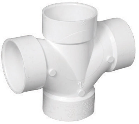 Charlotte Pipe Schedule 40 Hub To Hub To Hub 2 in. Dia. x 2 in. Dia. x 2 in. Dia. PVC Sanitary T