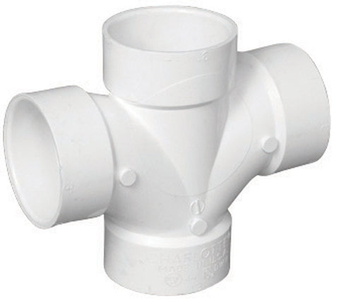 Charlotte Pipe Schedule 40 Hub To Hub To Hub 1-1/2 in. Dia. x 1-1/2 in. Dia. x 1-1/2 in. Dia. PVC