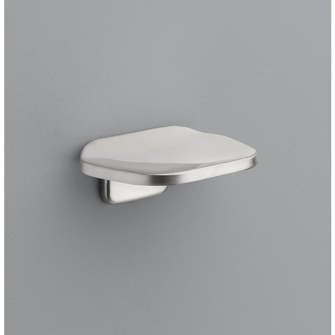 OakBrook Brushed Nickel Silver Die Cast Zinc Soap Dish