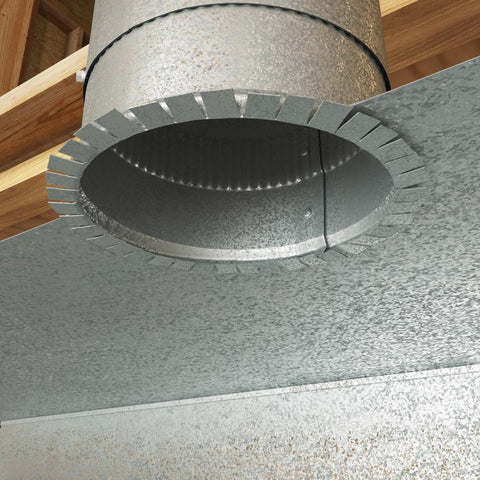 Imperial 7 in. D 28 Ga. Galvanized Steel Round Starting Collar, Pack of 10