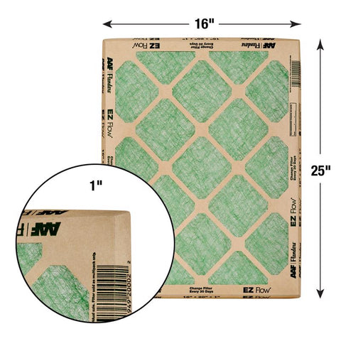 AAF Flanders EZ Flow Nested 16 in. W X 25 in. H X 1 in. Fiberglass 1 MERV Air Filter 1 pk, Pack of 24
