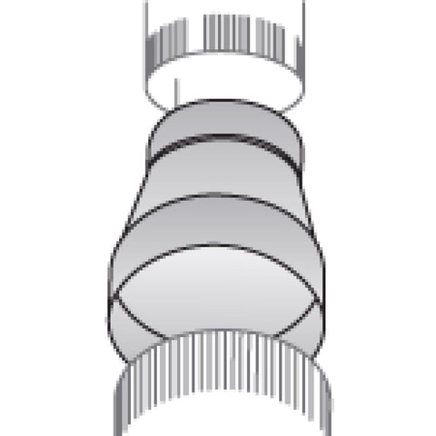 Imperial 10 in. D X 8 in. D Galvanized Steel Furnace Reducer and Increaser