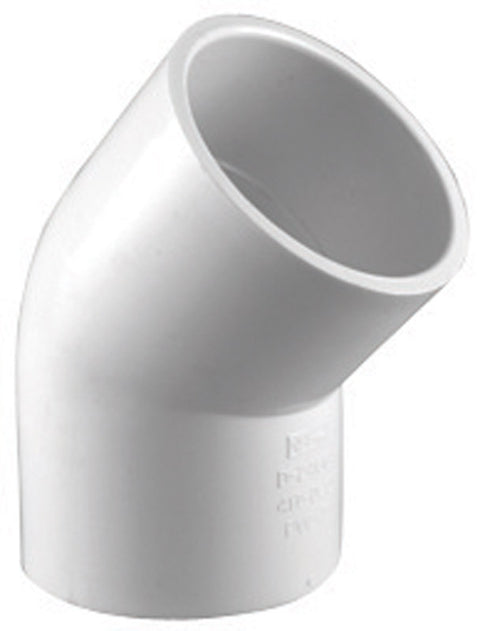 Charlotte Pipe Schedule 40 Slip To Slip 4 in. Dia. x 4 in. Dia. 45 deg. PVC Elbow