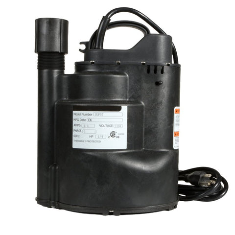 Eco-Flo SUP57 Submersible Utility Pump, 2.3 A, 115 V, 0.25 hp, 1-1/4 in Outlet, 1800 gph, Thermoplastic Housing Material