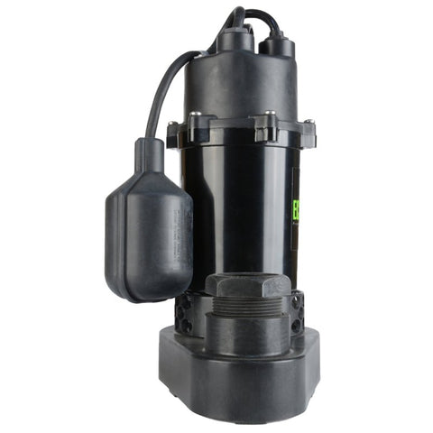 Eco-Flo SPP33W Sump Pump, 115 V, 1/3 hp, 25 ft Max Lift Head, 3600 gph, Thermoplastic Impeller