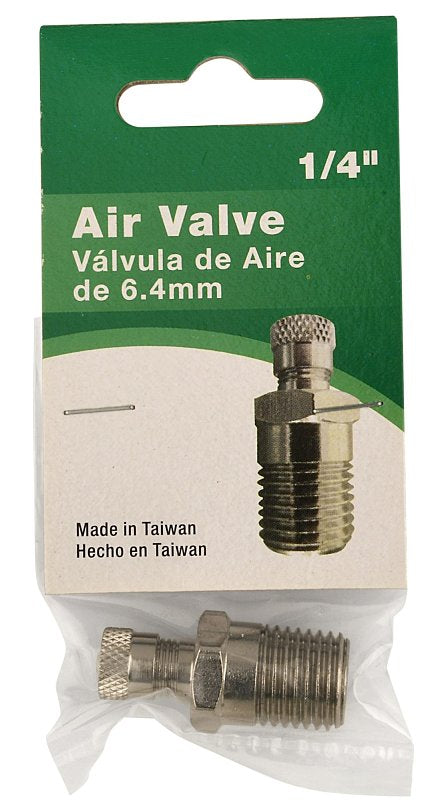 Water Source AV25-RM Air Valve, 1/4 in Connection, Steel Body, Chrome/Zinc