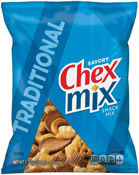 Chex Mix CMT8 Snack Food, 3.75 oz Bag, Traditional, Original