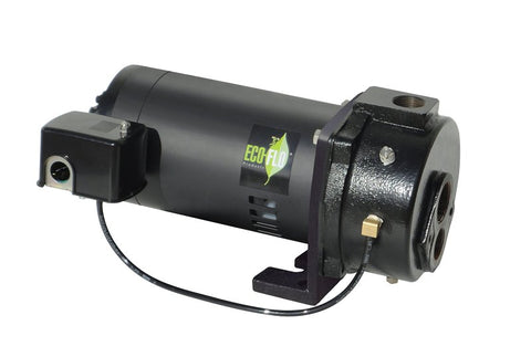Eco-Flo EFCWJ7 Deep Well Jet Pump, 115/230 V, 3/4 hp, 1-1/4 in Suction, 1 in Discharge Connection, 7 gpm, Iron
