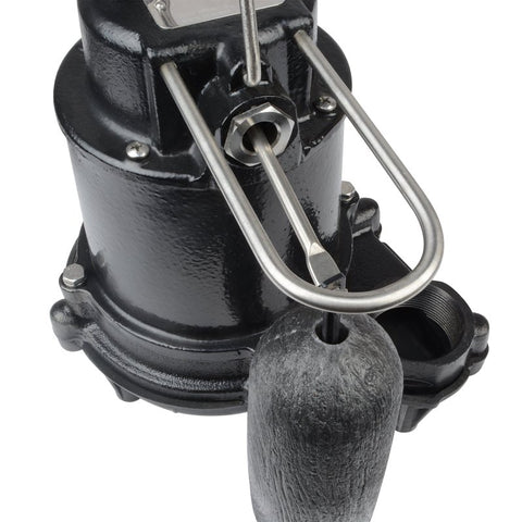 Eco-Flo EFSA50 Sump Pump, 115 V, 1/2 hp, 1-1/2 in Outlet, 26 ft Max Lift Head, 5100 gph, Cast Iron Impeller
