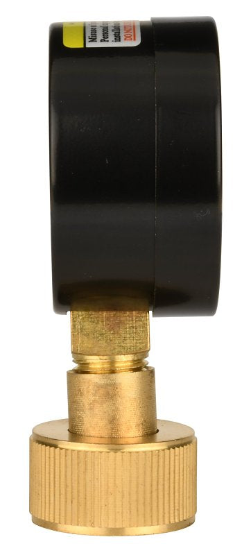 Water Source WSPGH100 Pressure Gauge, 3/4 in Connection, Female, 2 in Dial, 0 to 100 psi